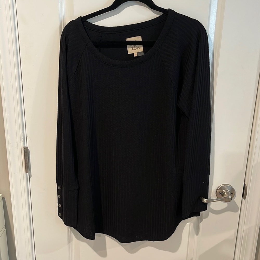 Black Waffle Shirt